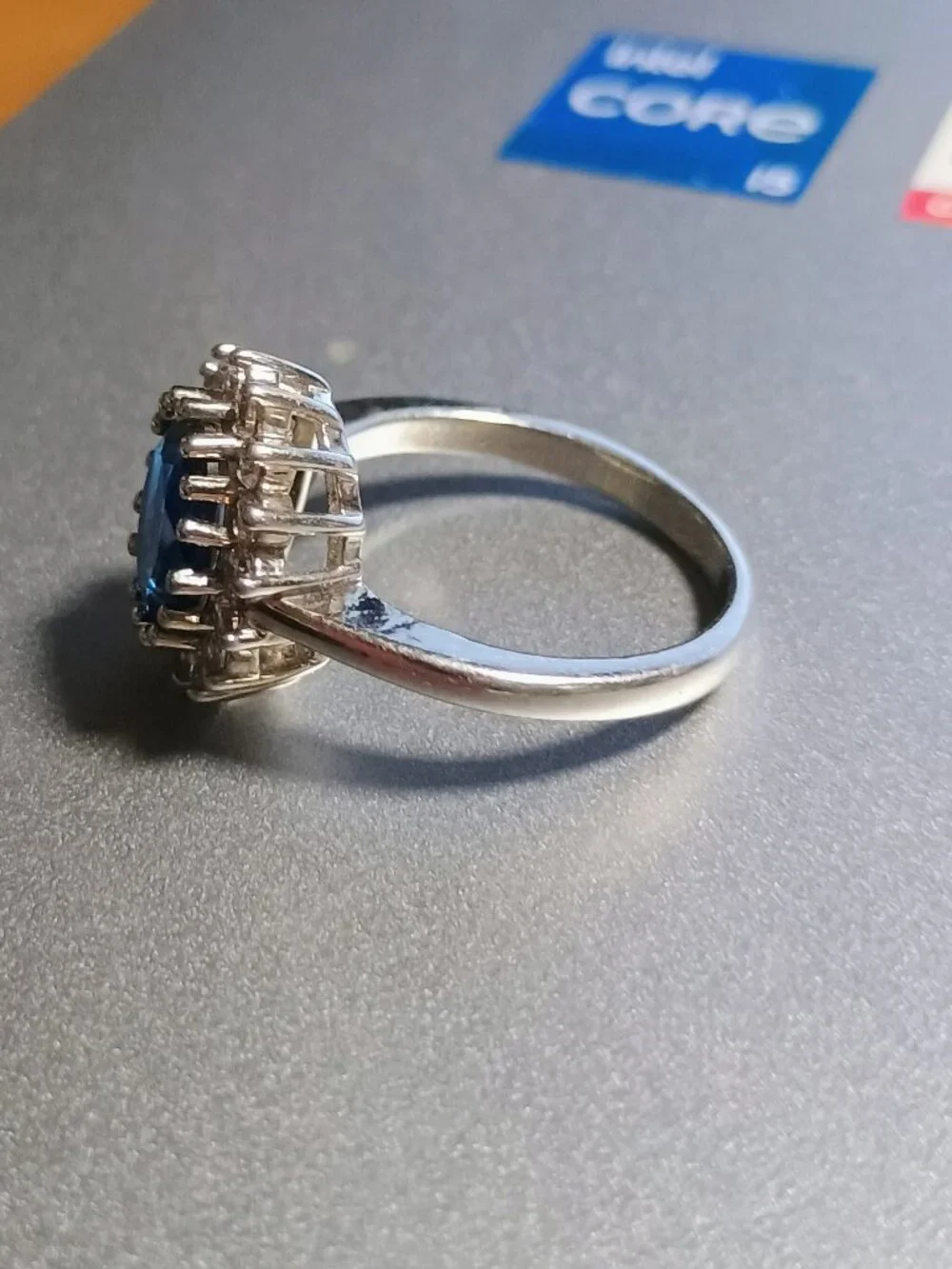 Oval Cut Blue Sapphire Classic Princess Style Ring